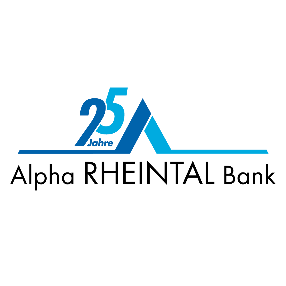 25-Jahre-Logo Alpha Rheintal-Bank