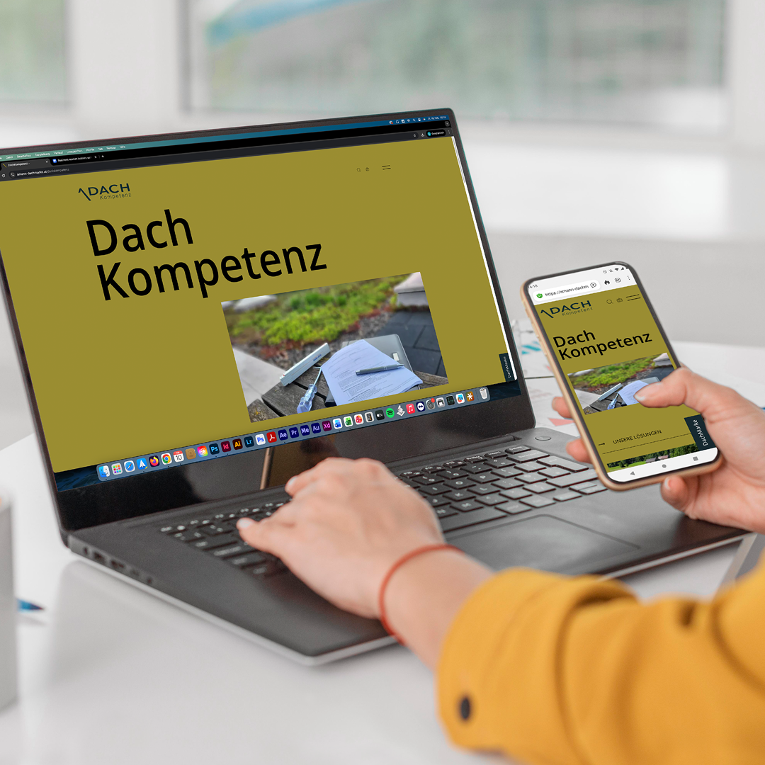 AMANN die DachMarke Website Dachkompetenz PC und Smartphone