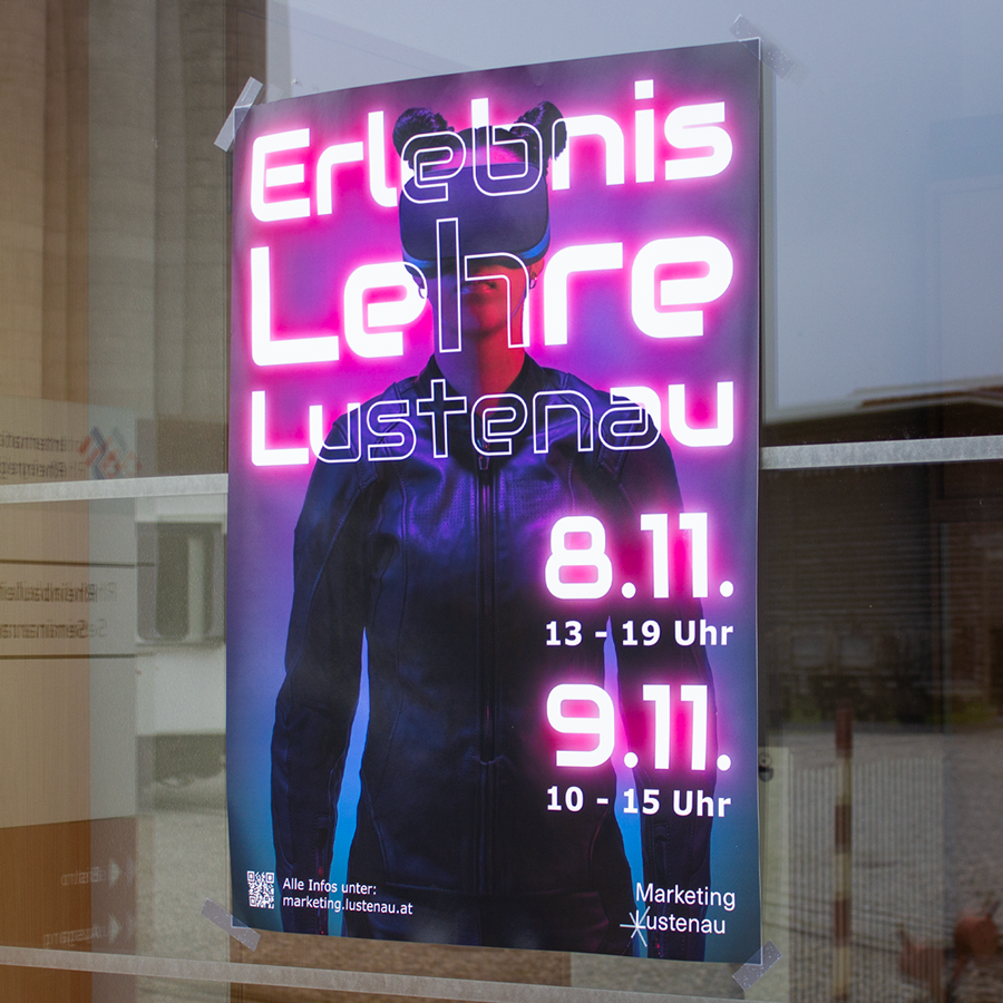 Erlebnis Lehre Lustenau Plakat weibliches Sujet