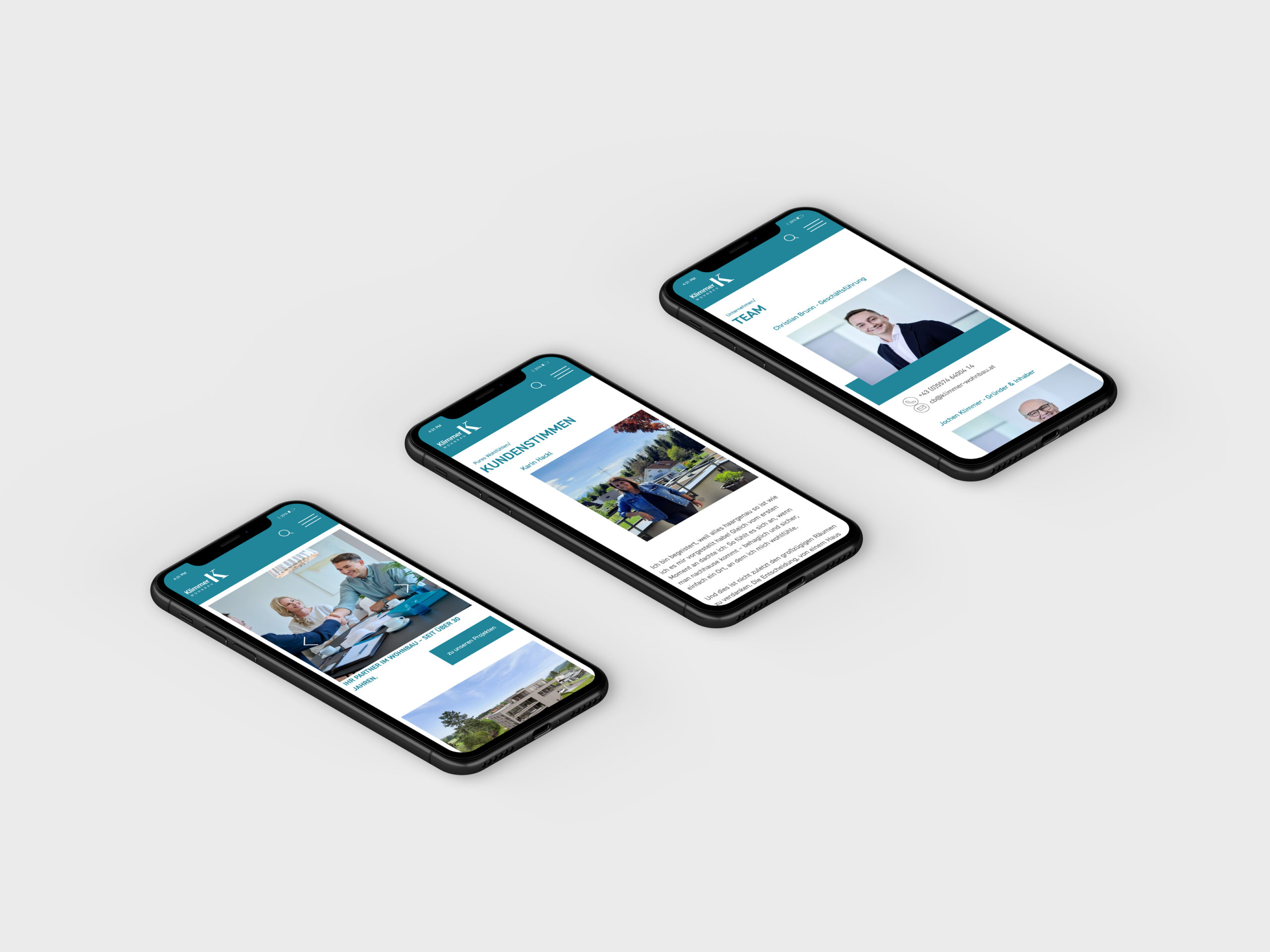 Klimmer Wohnbau Website mobile Website